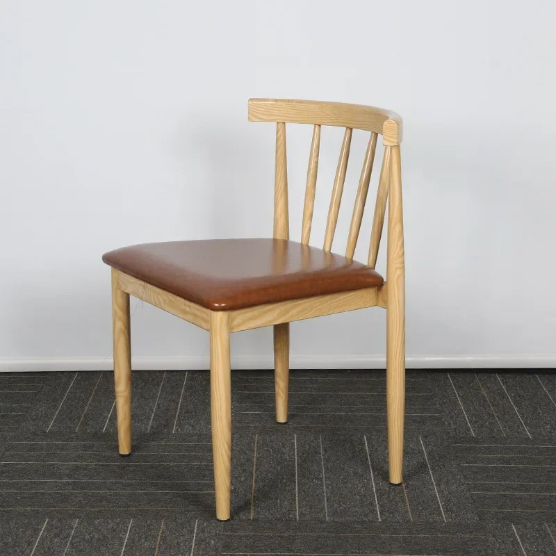 Sword Back Chair Heat Transfer Metal Dining Chair, Wrought Iron Soft Bag7