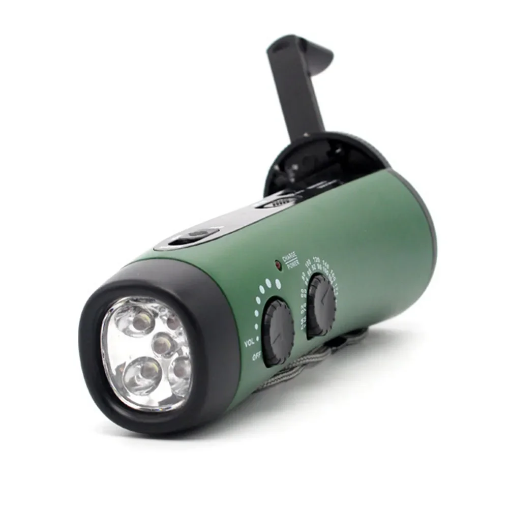 

1 Pcs Hand Cranked Generator Radio Solar Powered Multifunctional Flashlight Alarm Sound Mobile Phone Charging Parts
