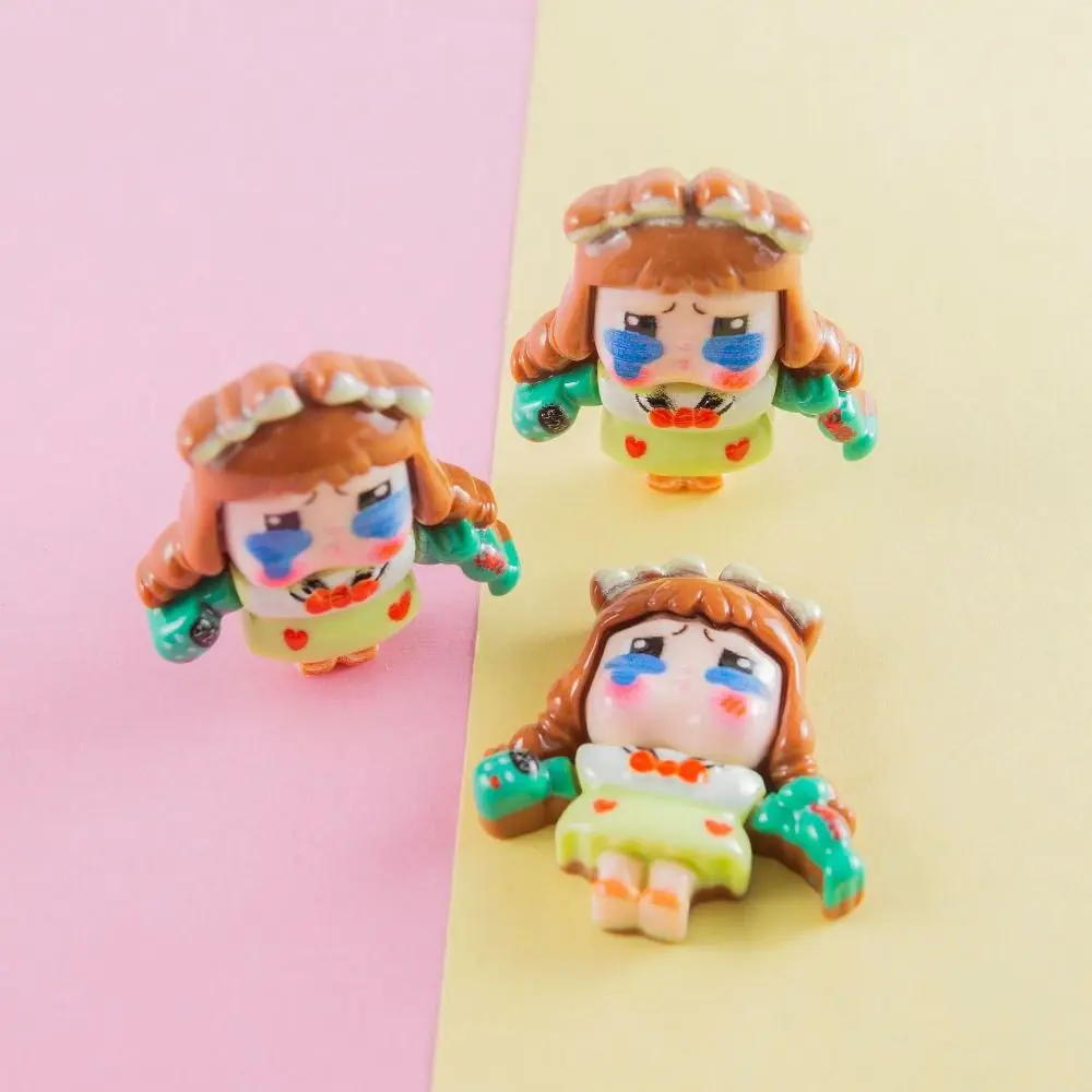 5pcs Personality Cute Girl Accessories Cartoon Anime Cute Cartoon Flatback Material Resin Trinket handicraft DIY Material