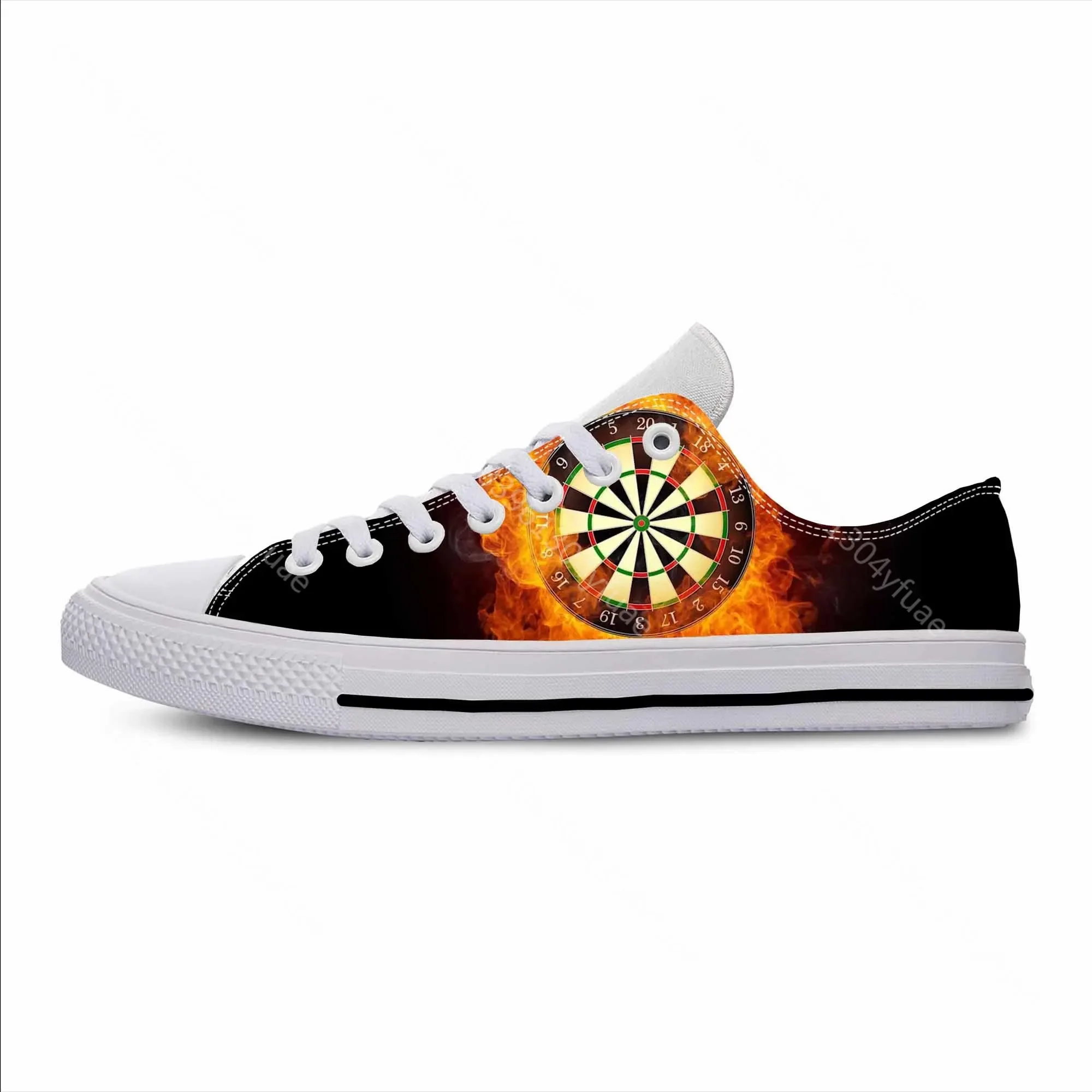 Game Sport Darts Dartboard Dart board Target Funny Casual Cloth Shoes Low Top Comfortable Breathable 3D Print Men Women Sneakers
