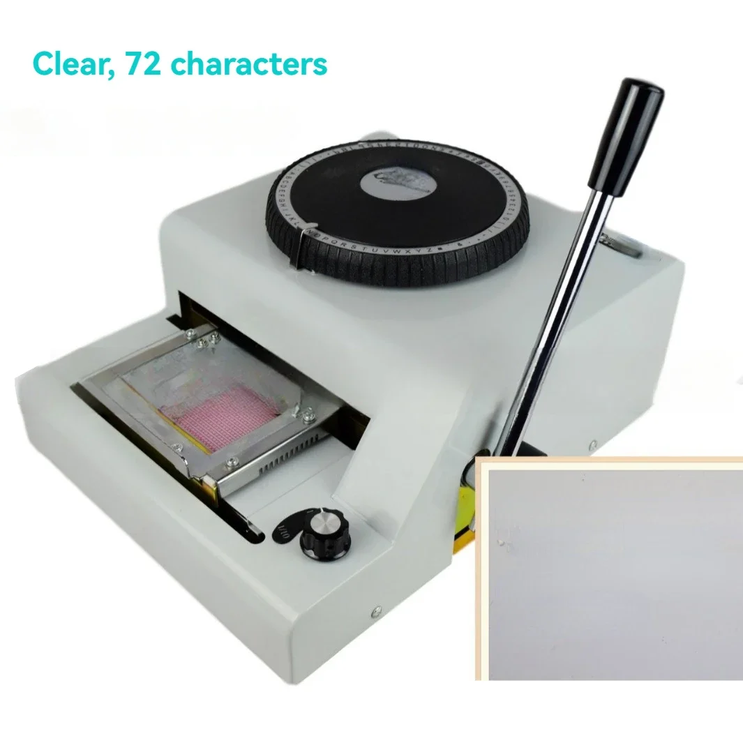 72 Characters PVC Card Embossing Machine Manual VIP Embossing Code Printer Business  Membership  Typewriter