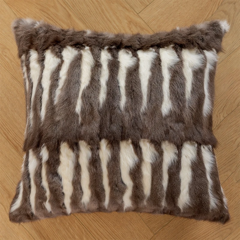 30x50/45x45CM Brown Throw Pillow Cover Light Luxury Geometry Stamping Waist Cushion Cover Decor Home Decorative Pillowcase