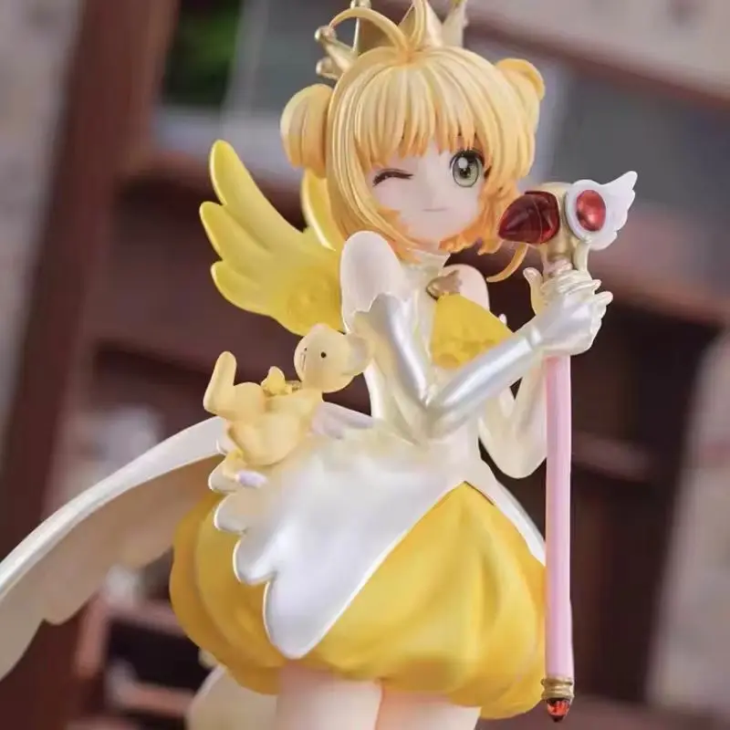 

22cm Anime Card Captor Figure Kinomoto Sakura Figures Action Models Statue Collection Doll Toys Desk Decora Kids Birthday Gifts