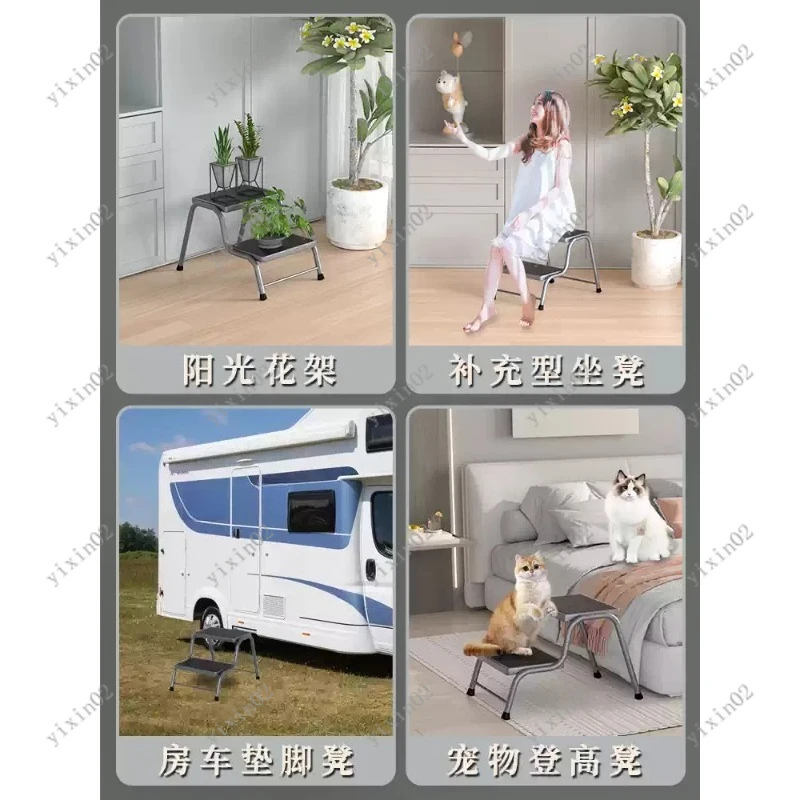 

Widened Non-Slip 1/2 Step Folding Step Stool for Bathroom Kitchen Household Use - Convenient Accessory for Small Spaces