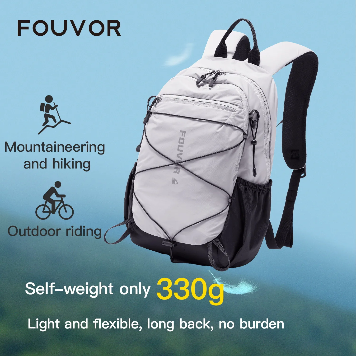 Fouvor Fun Field Bag Ultra‑Lightweight Backpack Portable Daypack for Travel Sports Outdoor Hiking Camping for Women Men 3100-02