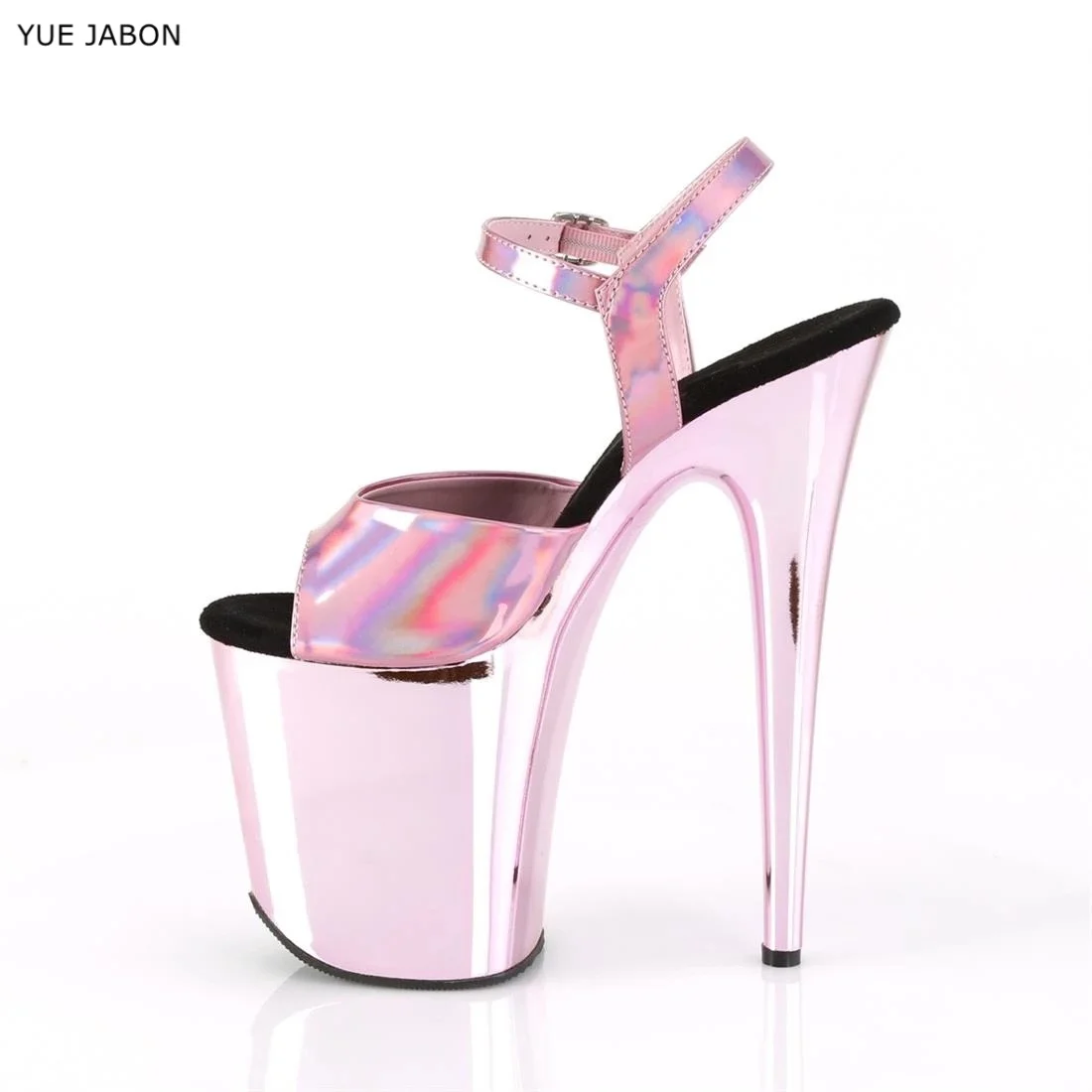 

New pink women's shoes Peep Toe Pole Dance women's high-heeled shoes 20CM stiletto women's sandals waterproof platform 10CM