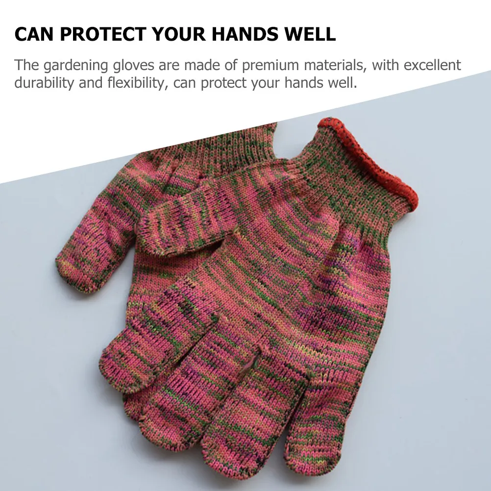 12Pairs Protective Gardening Gloves Non-Slip Wear-Resistant Stretchable Comfortable Gloves for Garden Yard DIY Housekeeping