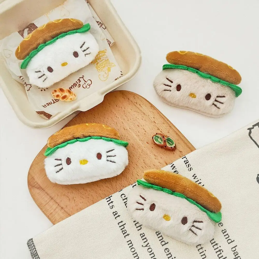 

Sanrio Hamburger Cartoon Hello Kitty Doll Brooch Cute Kitty Cat Brooch Badge for Boys Girls Toys Accessories Gifts