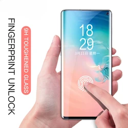 Curved Tempered Glass for Samsung Galaxy S10 Plus Screen Protector for Samsung S10E S10plus S 10 Plus E Fingerprint Unlock Film