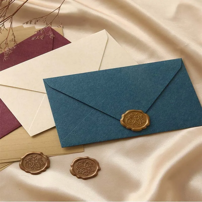 Custom. Custom Linen Envelope Letter Art Paper Retro High Sense Sealing Wax Postcard Handwriting Blessing Han Letter
