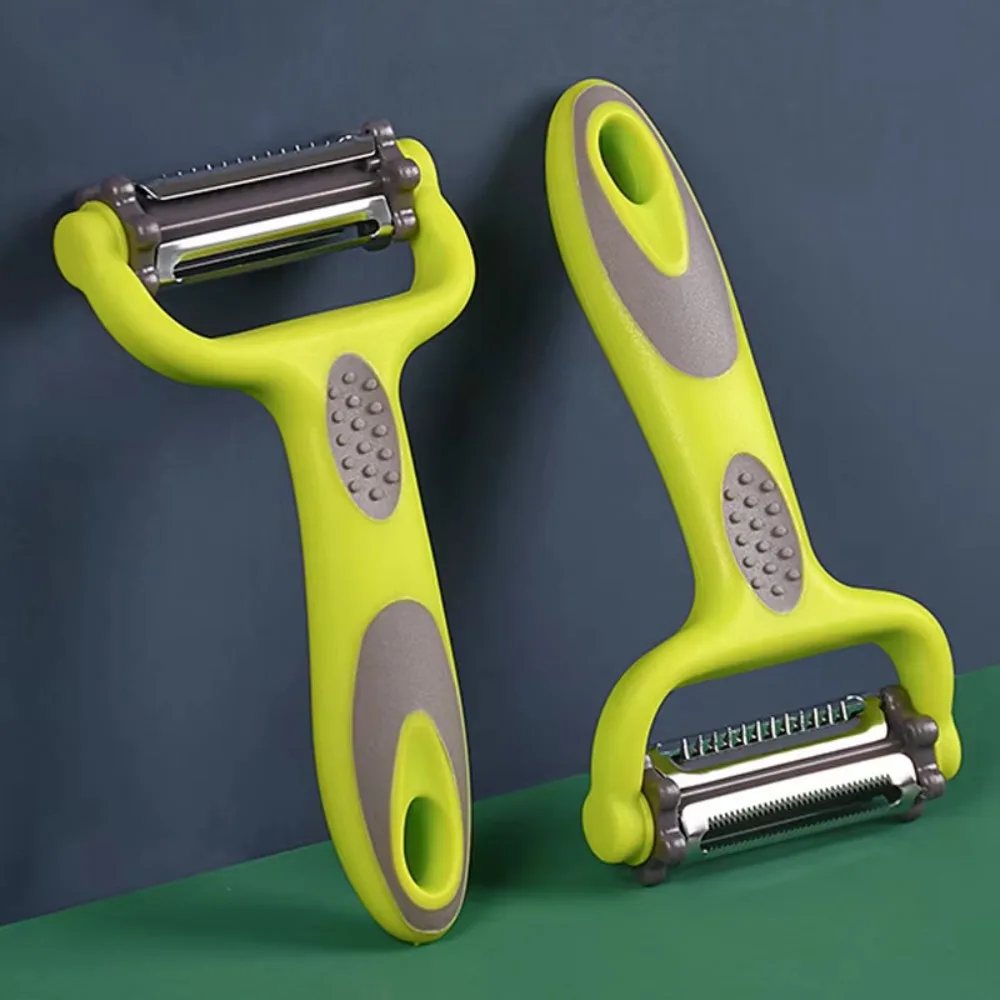 3 in 1 Rotary Peeler Stainless Steel with Protective Cover Grater 360 Degree Non-Slip Julienne Slicer Home Kitchen Tool