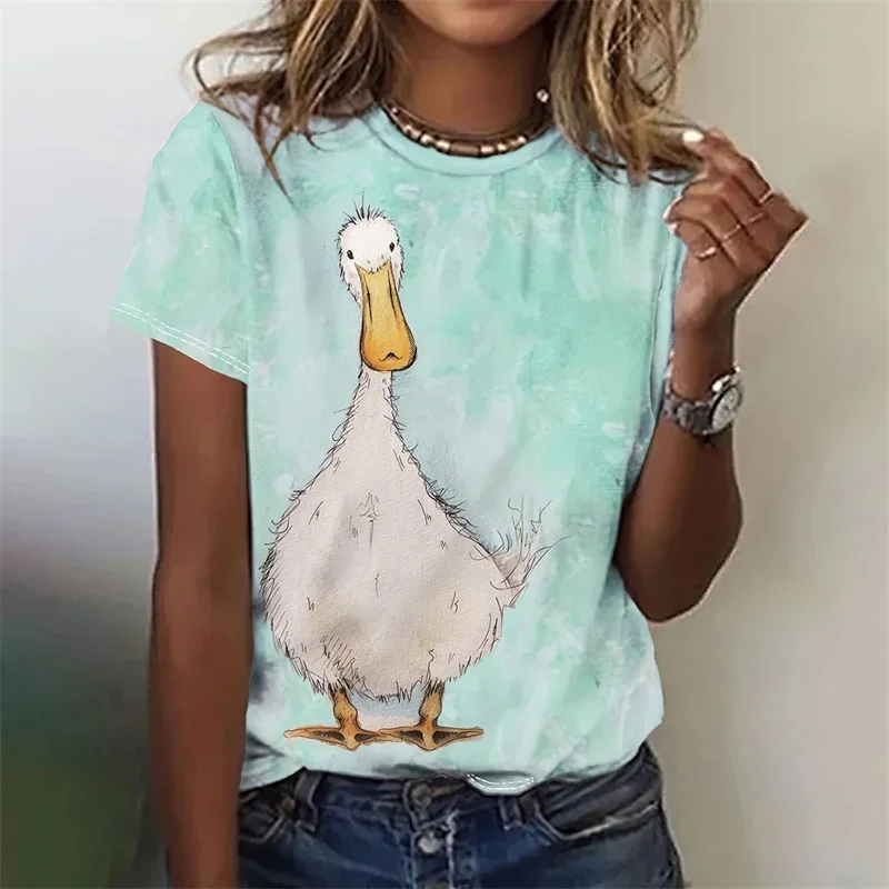 Lustiges Katzenmuster-T-Shirt für Frauen, niedliches Tier, 3D-gedruckte T-Shirts, Sommermode, übergroße T-Shirts, kurze Ärmel, Rundhals-Tops