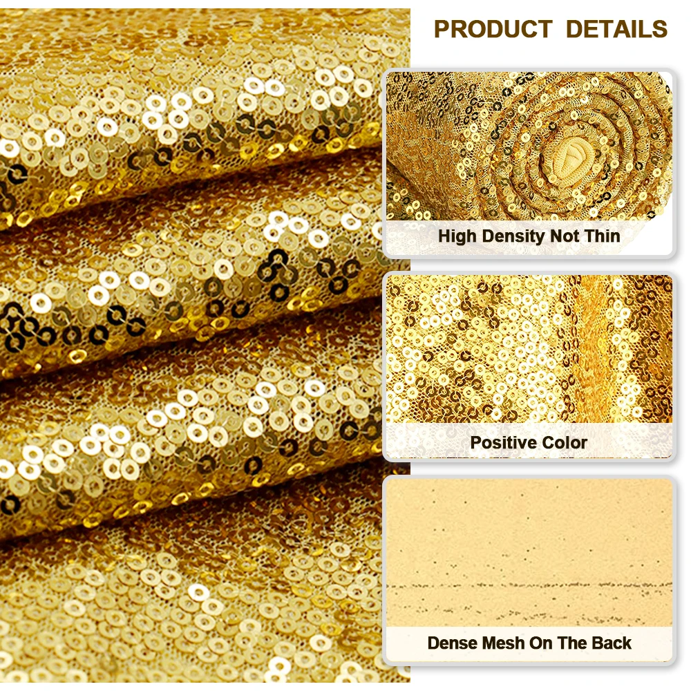 Gold Glitter Sequin Table Runner Home Party Table Cloth Wedding Decoration Event Party Supplies Birthday Baby Shower Table Cover