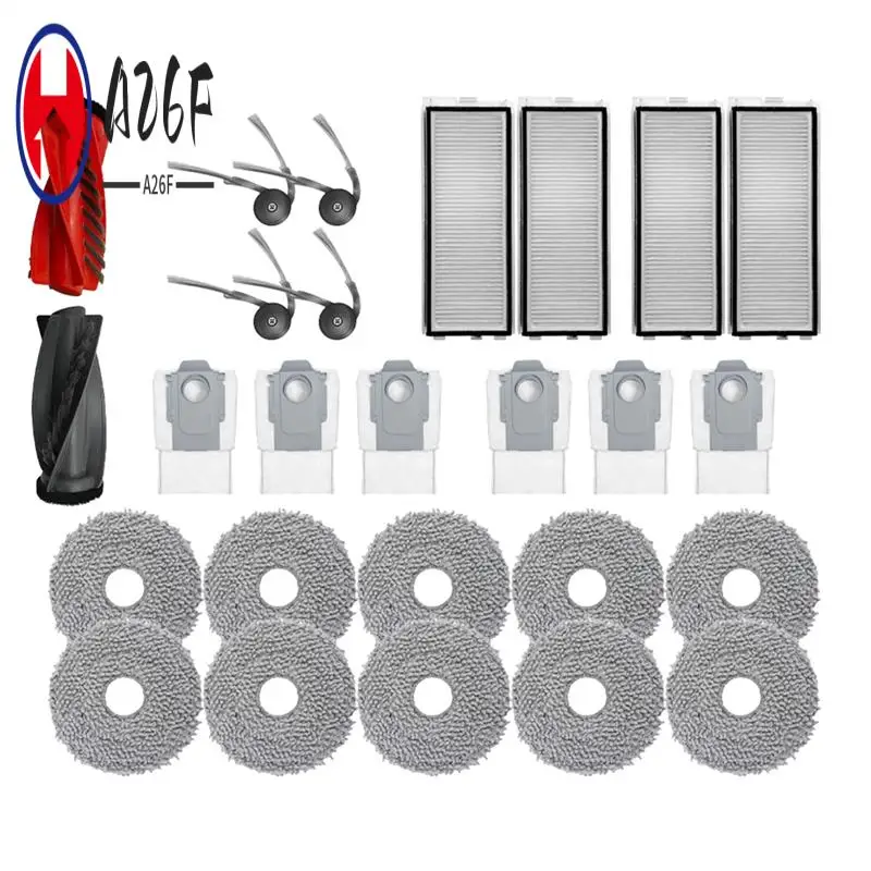 

A26F-For Roborock Qrevo Curv Replacement Accessories Hepa Filter Mop Cloth Dust Bag Main Side Brush
