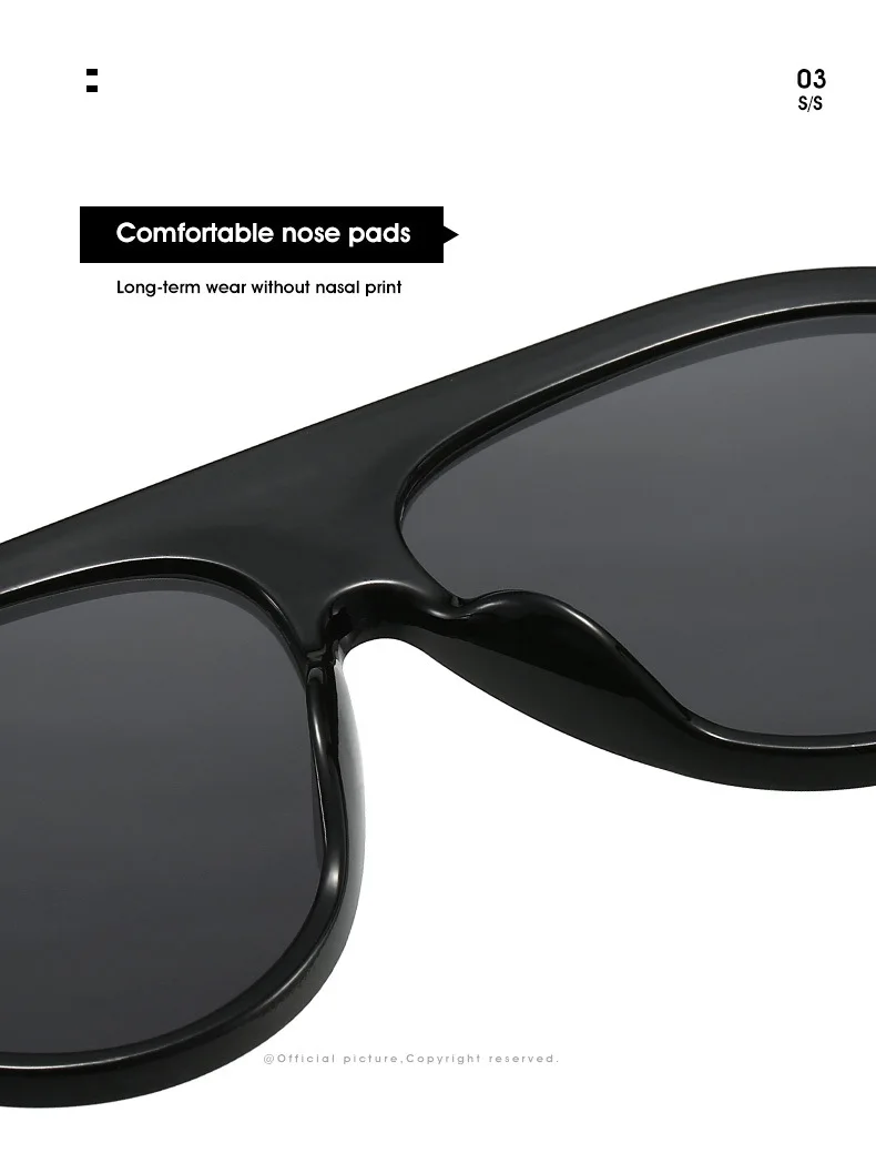 Retro Große PC-Rahmen-Sonnenbrille für Damen, runde Piloten-Sonnenbrille in Schwarz mit Farbverlauf, coole Herren-Sonnenbrille, einteilige Designer-Sonnenbrille – Detail 14