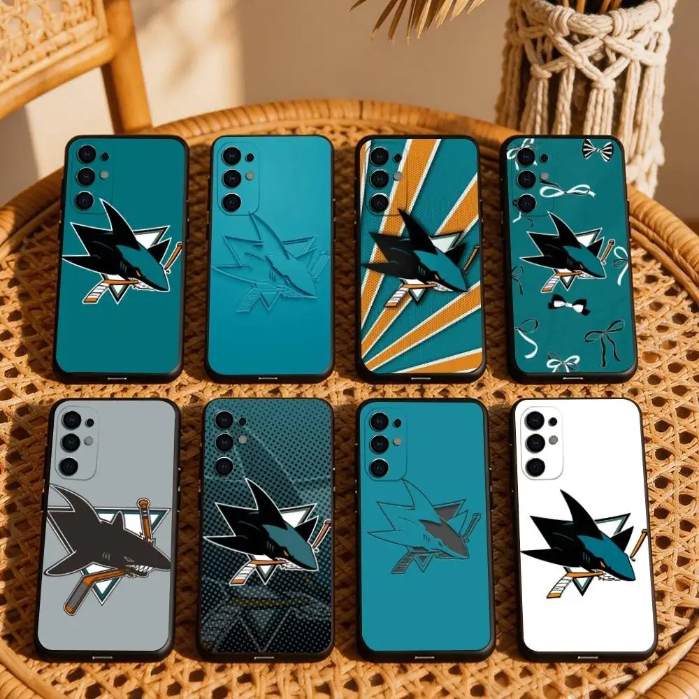 cool logo S-San Jose S-Sharks  Phone Case For Samsung S25,S24,S21,S22,S23,S30,Ultra,S20,Plus,Fe,Soft Silicone Black Cover