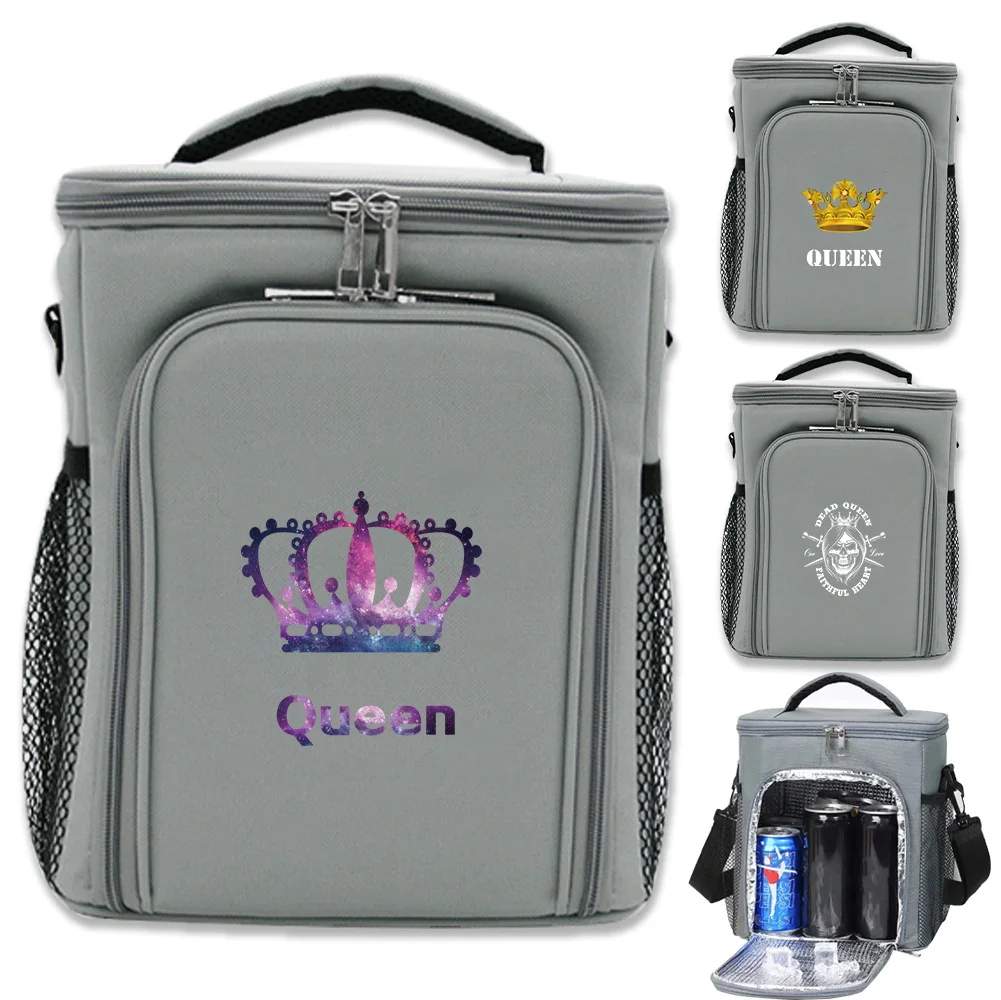 

Ice Pack Refrigerator Bag Insulated Pack Cooler Outdoor Large Capacity Portable Lunch Cooler Bag Queen Printing Series