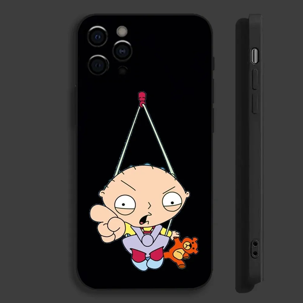 Cartoon F-Family Cute G-Guys Phone Case For Apple iPhone 15,14,13,12,11,Pro,X,XS,Max,XR,Plus,Mini Soft Black Cover