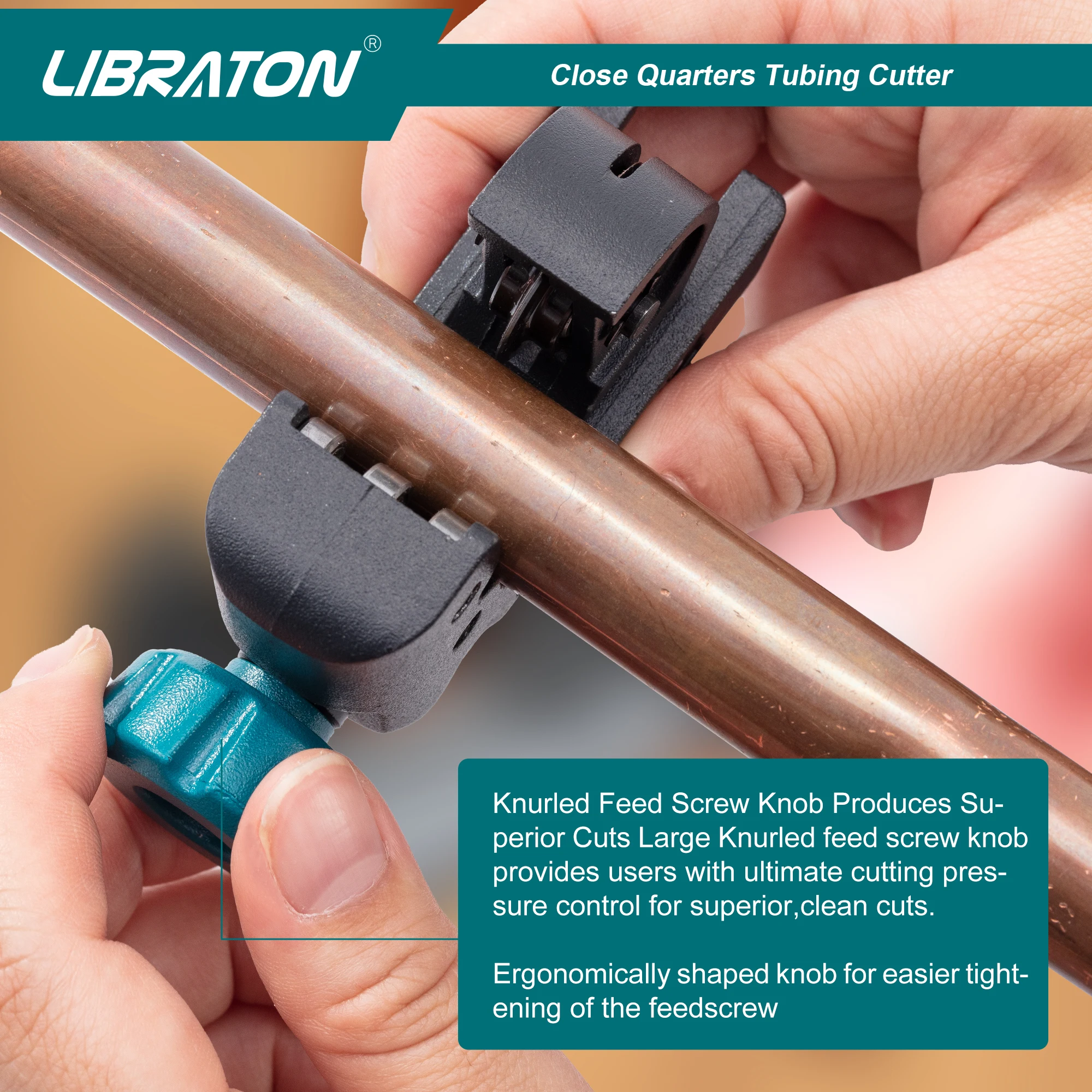 LIBRABOU- Mini coupe-tube multi-usage, coupe-tube, coupe-PVC, cuivre, aluminium, métal, lignes de flèches, 4mm à 28mm