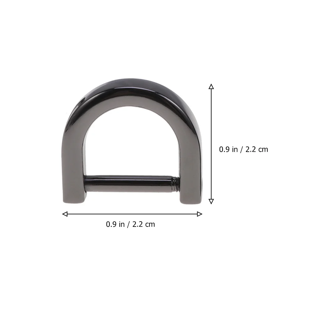 

10pcs D Type Buckle Zinc Alloy Detachable Bag Clasp For Purse Backpack Strap Replacement Semicircle D Ring Horseshoe Shape Clip