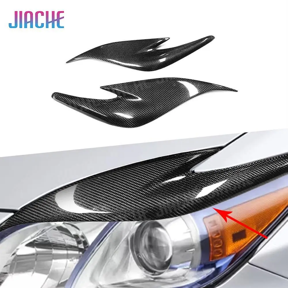 

For Toyota Prius ZW30 JDM 2012-2015 Front Head Light Lamp Brow Sticker Carbon Fiber Headlight Eyebrow Headlamp Eyelid Trim 1pair