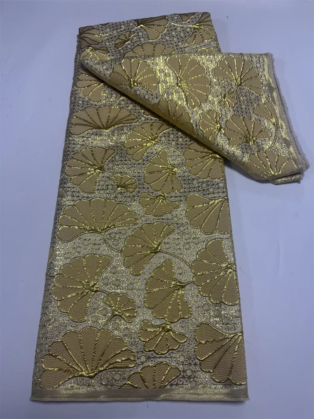 

Свадебная золотая кружевная ткань, африканская французская кружевная ткань из органзы для женщин, новейшее платье, 5 ярдов, жаккардовый шелковый тюль