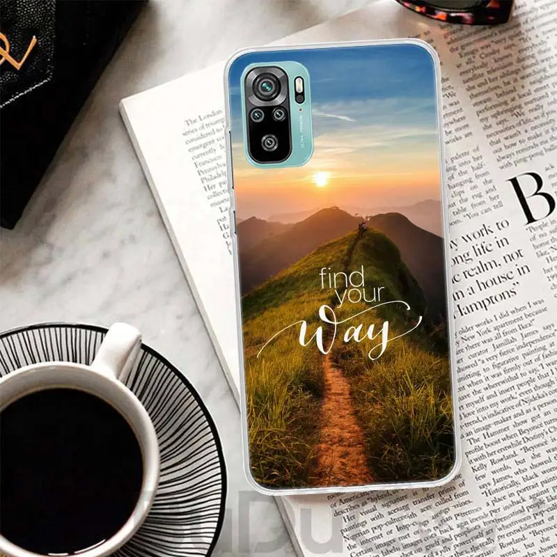 Travel Mountain Beach Proverb Cover For Xiaomi Redmi Note 13 12S 12 11 11S 10S 10 Pro Plus Phone Case 11E 11T 9 9S 8T 8 + Print 