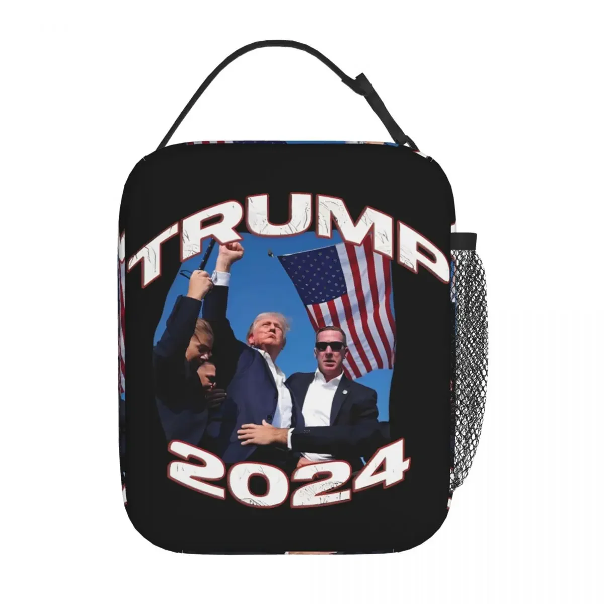 Insulated Lunch Box 2024 Trump Shooting Fight For America Product Food Box New Thermal Cooler Bento Box For School