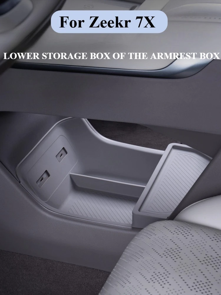 

For ZEEKR 7X Central Control Lower Level Organizer Storage Box Silicone Storage Box Under The Central Control