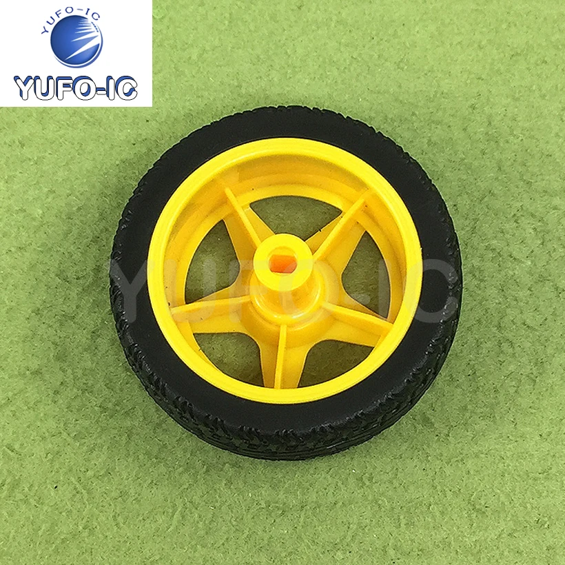 Free Ship 2pcs Car Accessories Smart Car Chassis Wheel 40G Rubber Wheel/Robot/Tracing Line
