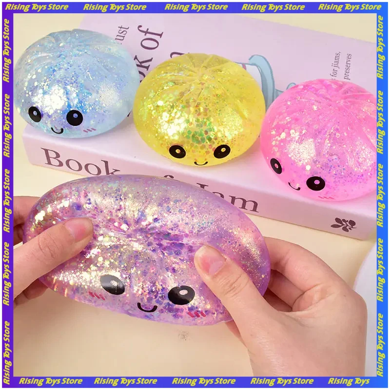 

Squishy Squeeze Toy Relax And De Stress With Colorful Smiley Faces Realistic Steamed Buns Cute SlowRebound Edible Maltose BunToy