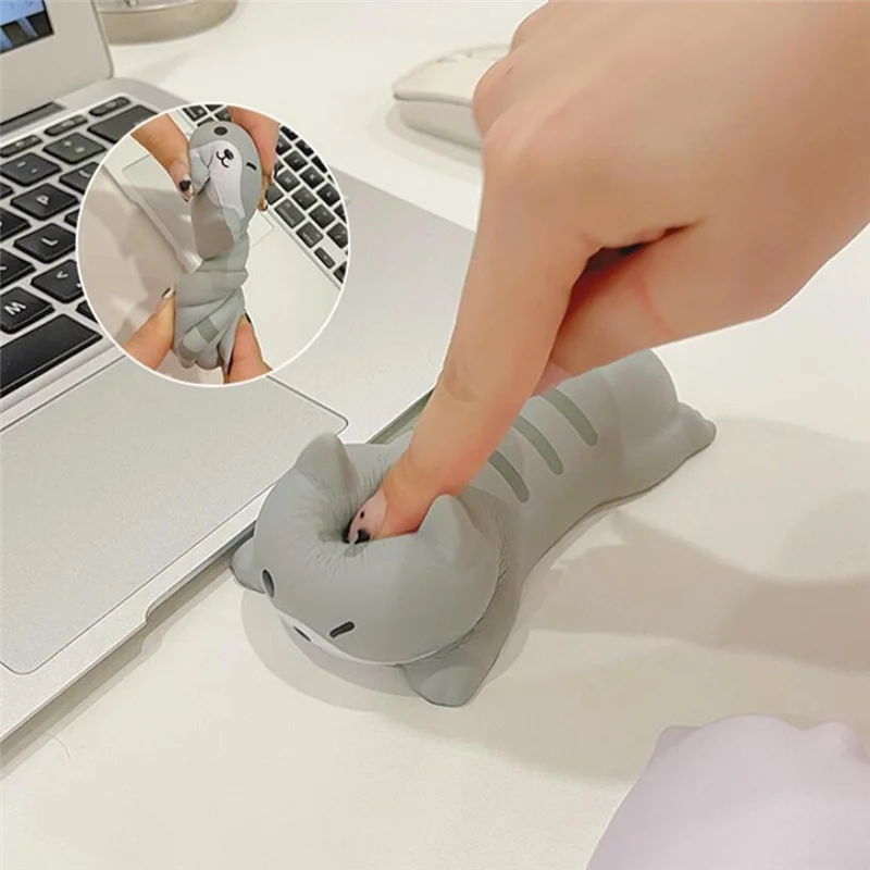 

AC57-4Pcs Ergonomic Kawaii Wrist Rest Mouse Pad For Office & Gaming Use - Slow Rising Memory Foam Arm Support