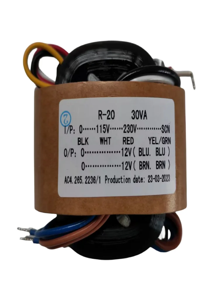 1PC 115V/230V 30W Audio R-Core Transformer high quality 12V+12V for preamp