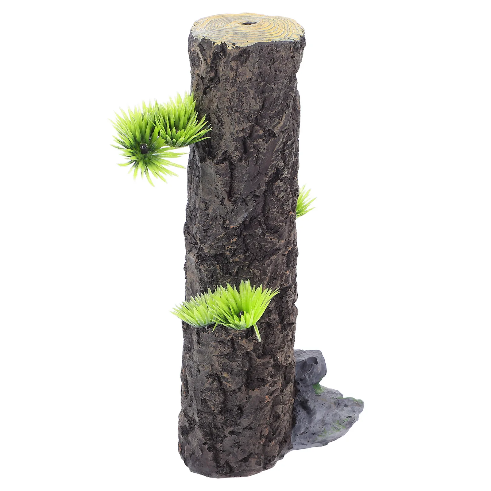 

Fish Tank Tree Stump Decoration Resin Aquarium Ornament Underwater Log For Freshwater Tank Terrarium Safe Habitat Decor