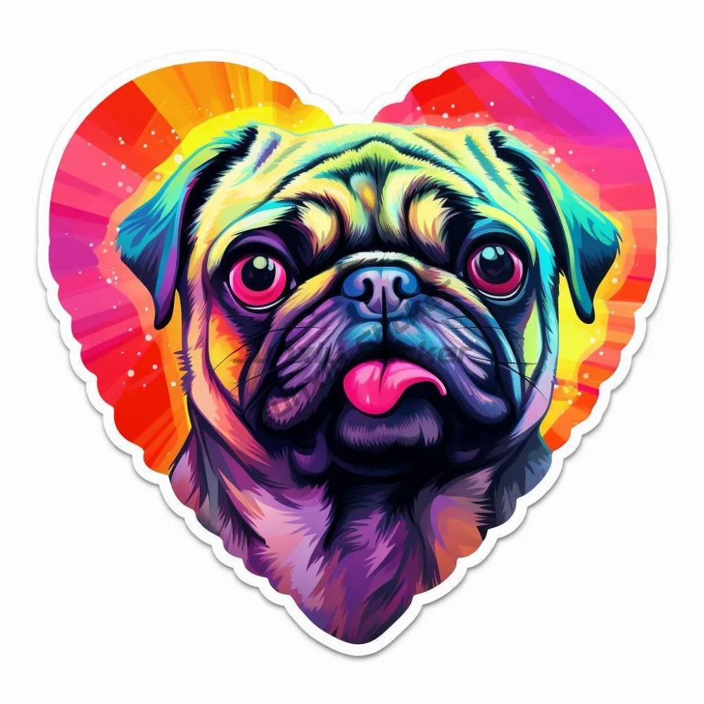

Pug Dog Vinyl Decal Sticker for Car, Laptop, Tumbler and More Camping Car Refit Accessor