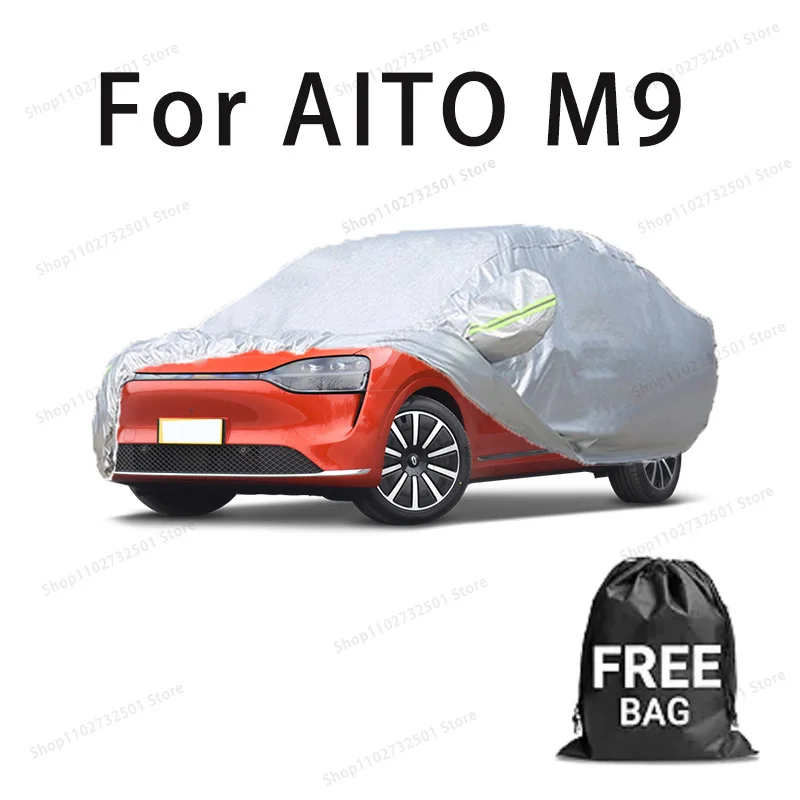 

For AITO M9 Car Cover Full Covers with Reflective Strip Dustproof UV Scratch-Resistant Sunscreen Protective cover