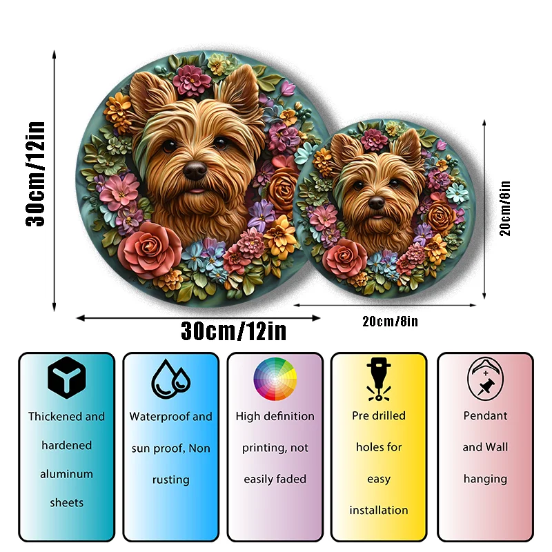 Customizable Yorkshire Terrier Pet Ornament - Waterproof & Fade-Resistant Customized Pet Souvenir Tombstone