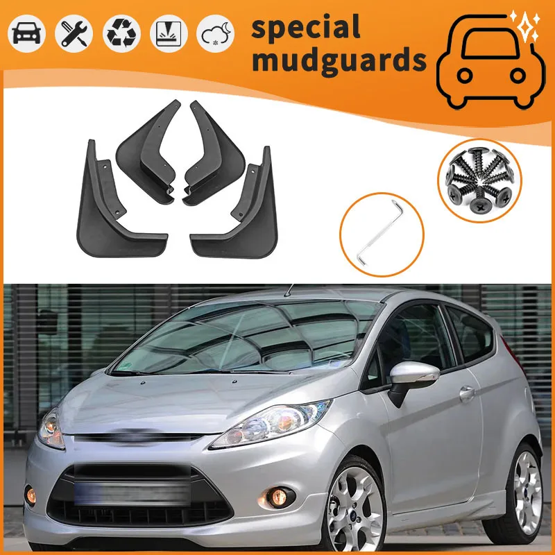 

For 09-19 Ford Fiesta models Mudguards Fender Mudflaps Front Rear Flares Splash Guards Cover Car Accessorie