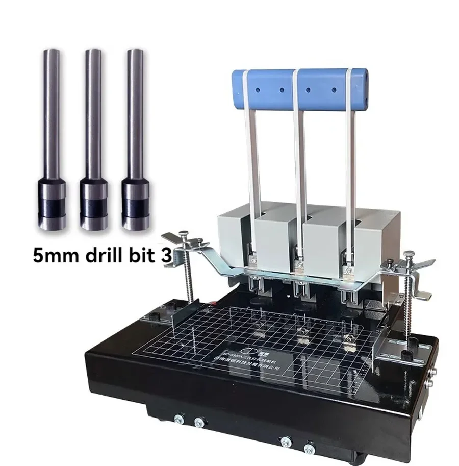 Manual Three Hole Wire Binding Machine Archive Documents,Financial Vouchers,File Files,Threading,Punching,Binder