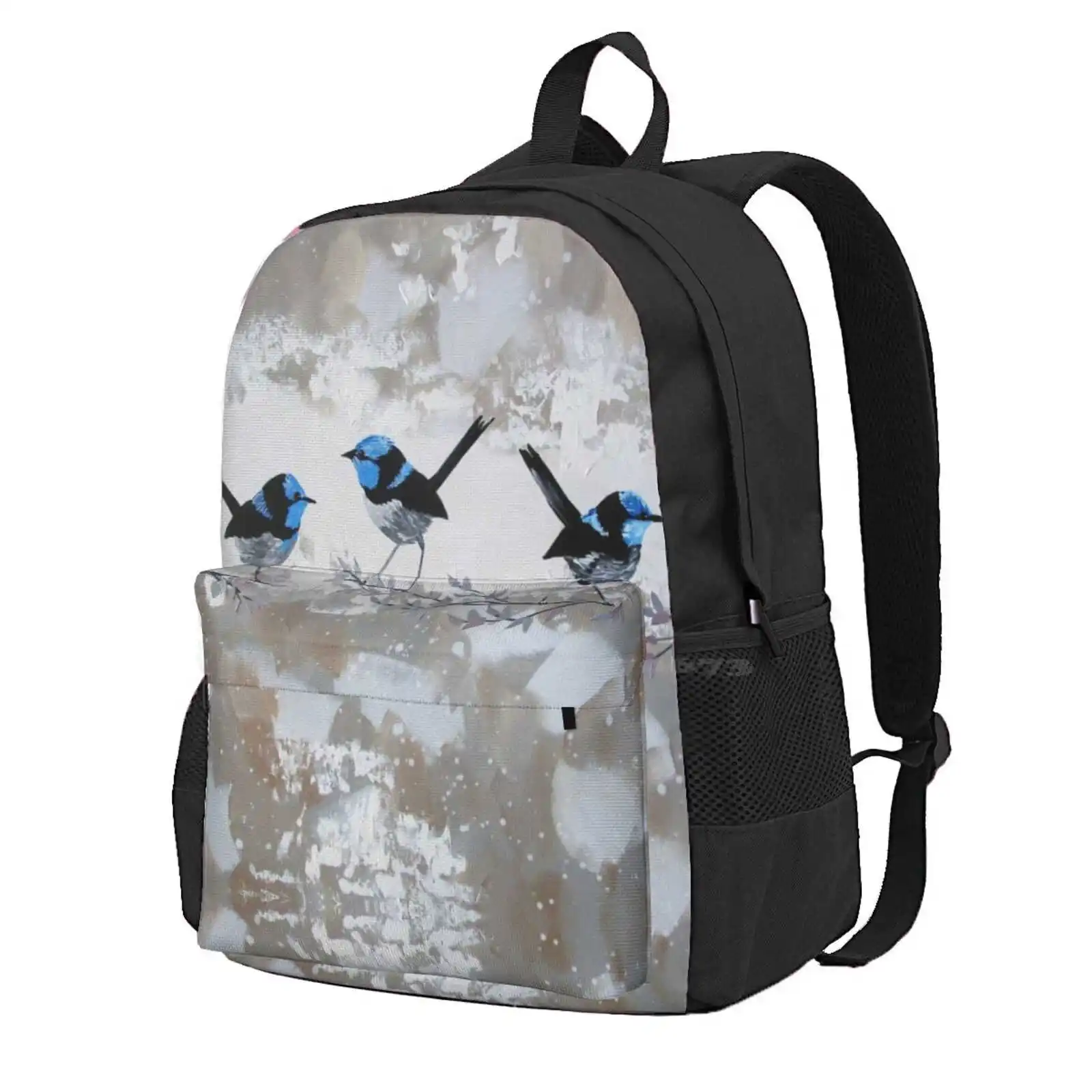 

Fairy Wrens On Hamptons Colours Hot Sale Schoolbag Backpack Fashion Bags Hamptons Neutral Coloured Neutral Colors Neutral