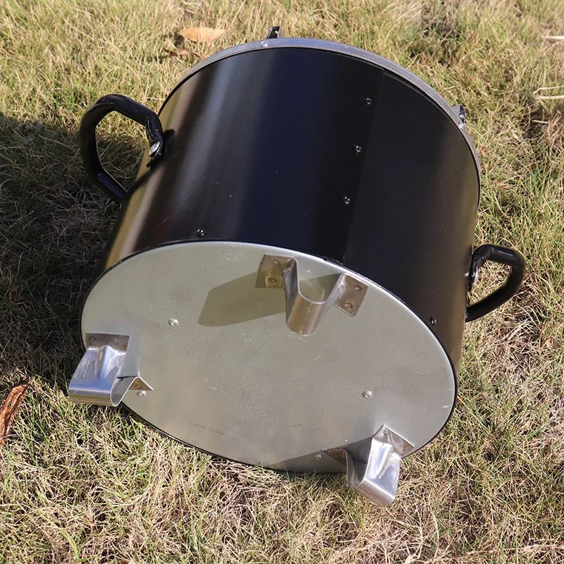 Wood Stove Household Thickening Outdoor Barbecue Charcoal Multifunctional Cookware Integrated Black