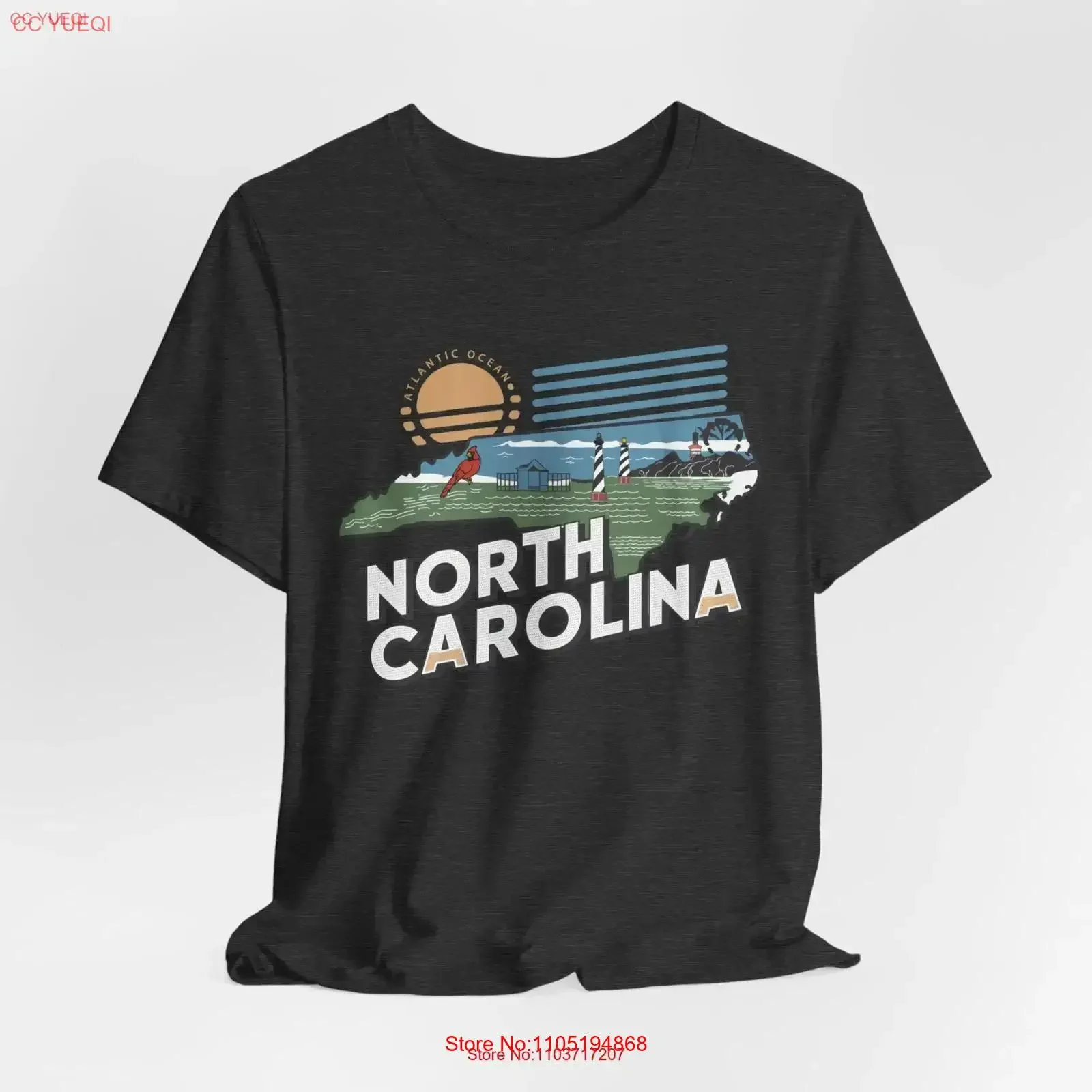 نورث كارولينا تي شيرت الولايات المتحدة السفر s الرجعية مبدع القمصان خمر جميع 50 عطلة خمر غسلها مصمم الملابس أنيقة