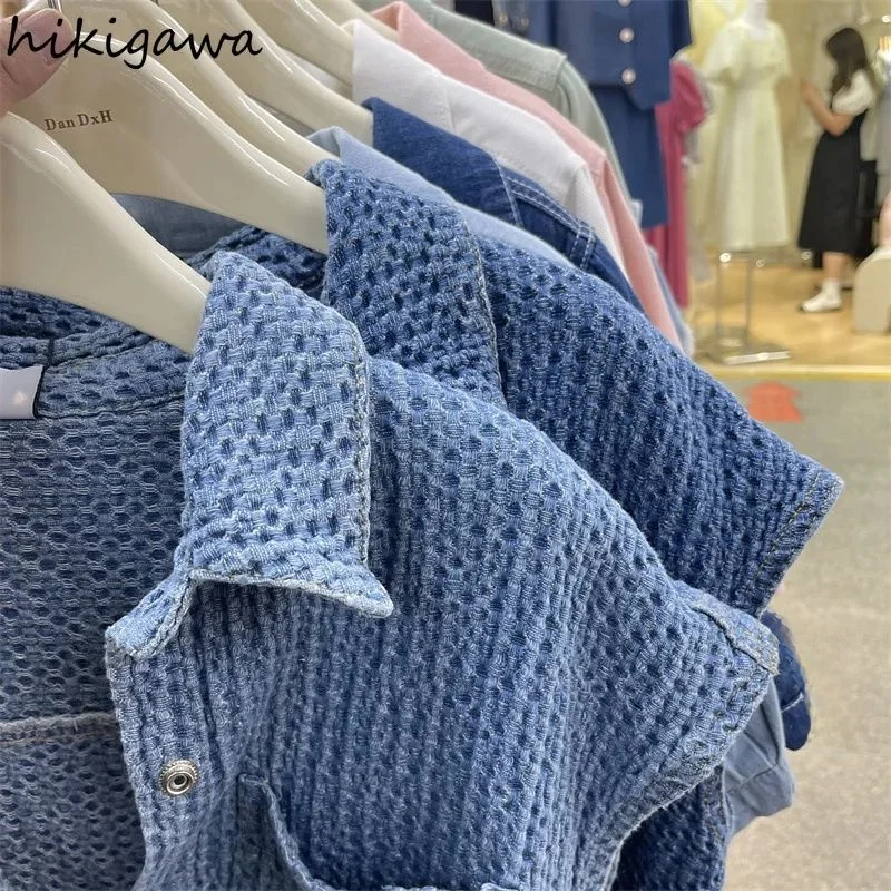 Damen Denim Crop Jaets oder Sve Sl 2025 Ropa Mujer Cleanfit Sle Winter Collection Damen-Oberbekleidung