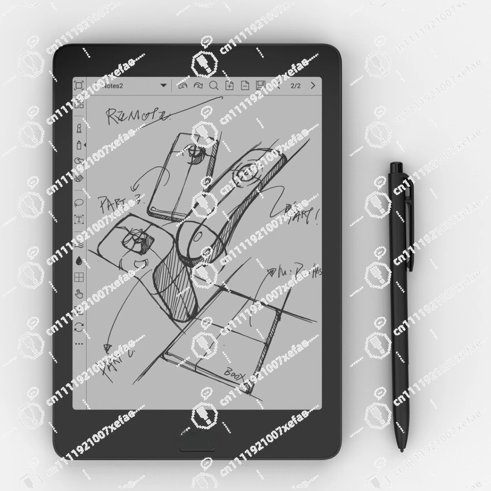 

7.8-Inch, e-book reader with writing and headlights