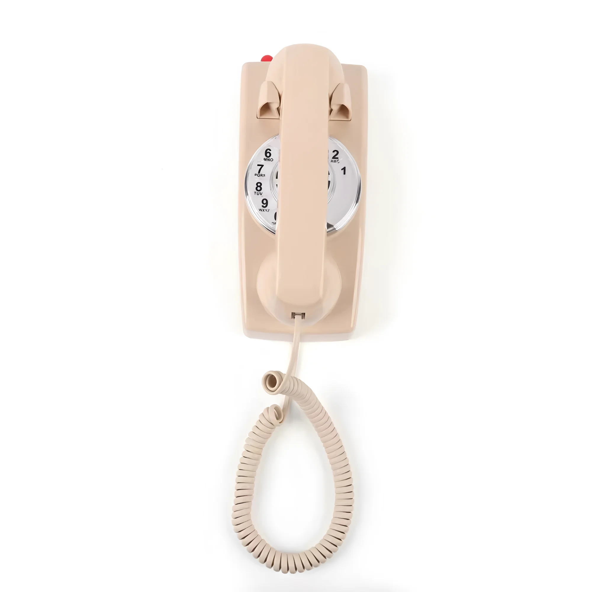 Corded Vintage TRIMLINE Home Phone, Easy Wall-Mount Landline Phone, Antique Rotary Dial Senior Phones,Last Number Redial