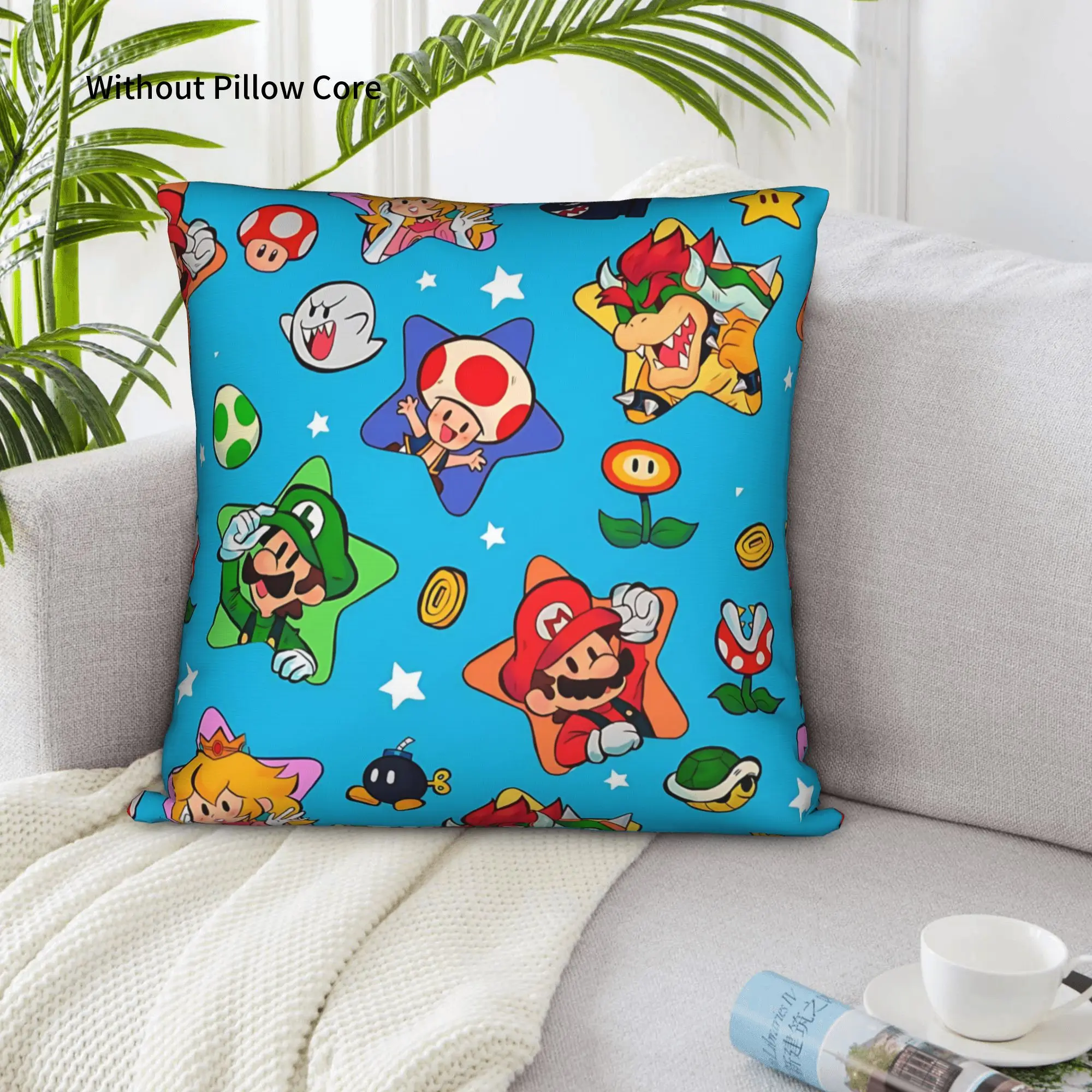 1PC Cartoon Super Mario Pillow Case Home Decor Items Double-Sided Printing  Sofa Cushion Bedroom Bedside Pillow