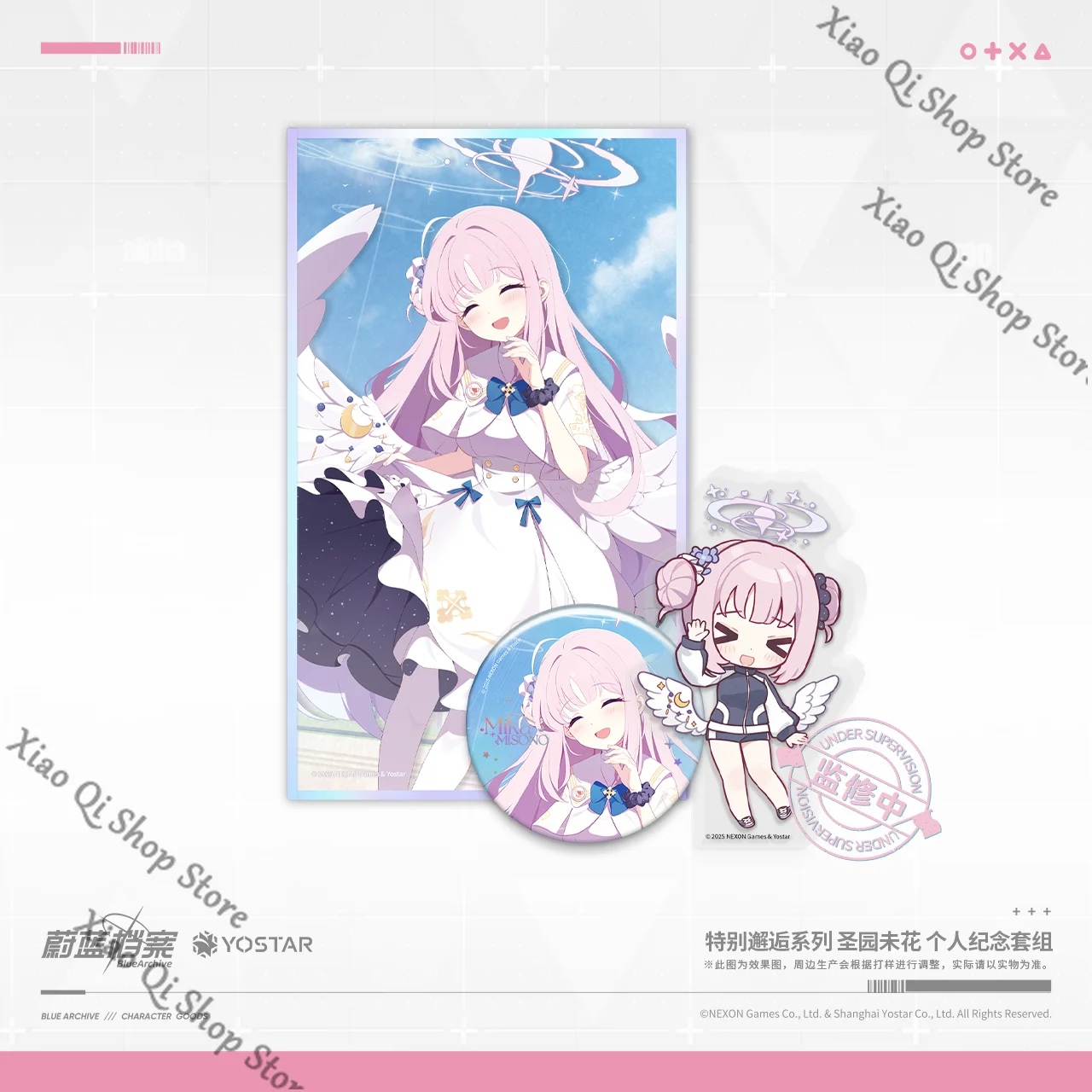 

「official Genuine」 Blue Archive Special Encounter Misono Mika Personal commemorative set (coloured paper badge standing sign )