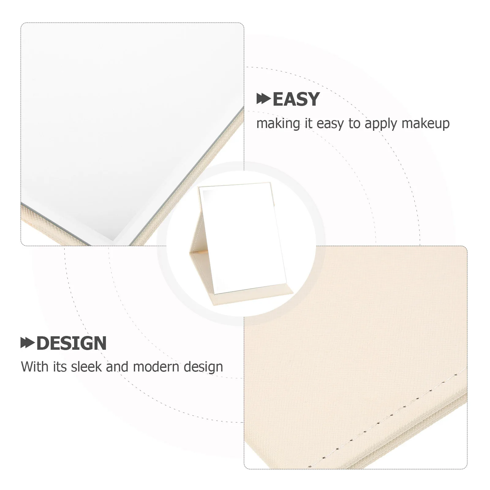 

Foldable Makeup Mirror Portable Adjustable Large Vanity Mirror Clear Reflection for Desk Travel and Daily Use Makeup Mirrors