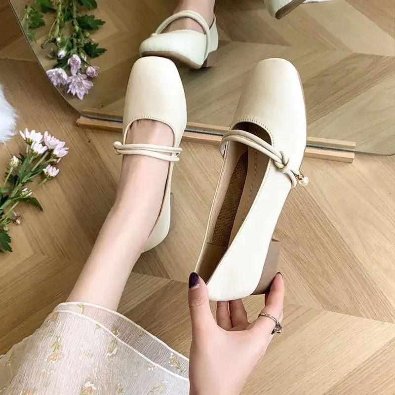 Super Soft French Skirt Leather Fashion Lightweight Leather Shoes Spring and Summer Mary Jane Shoes Single Women's Shoes