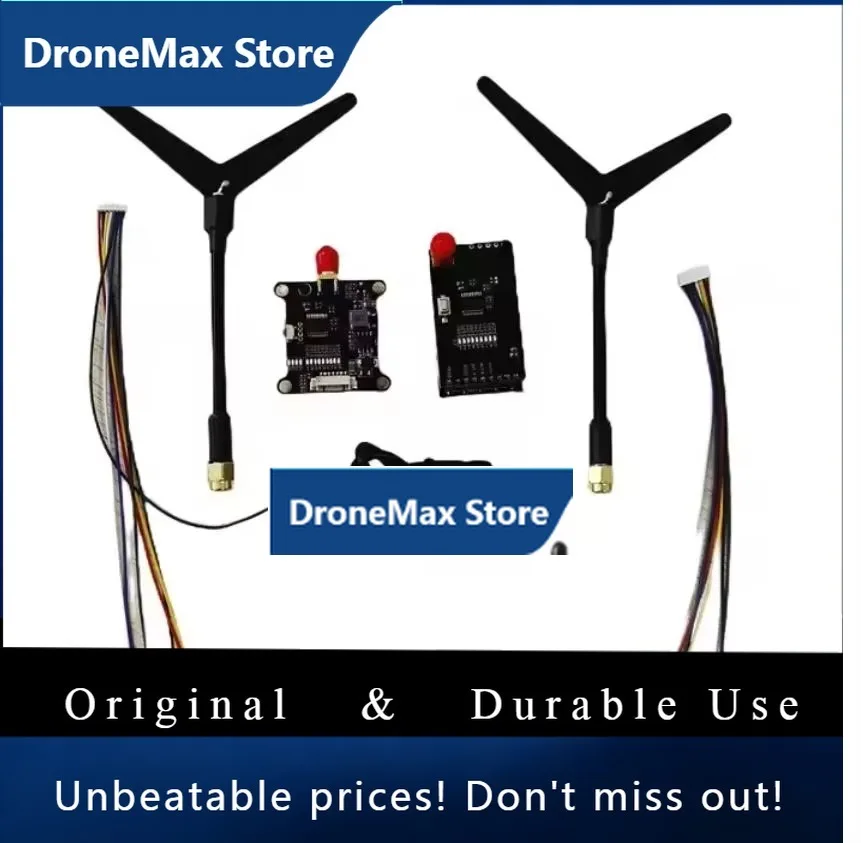 DroMa1.2G 1.2GHz 1W 1000mW Receiver VRX & Transmitter VTX Video Transmitting Module For FPV RC Racing Drones With Y-shaped Anten